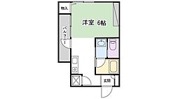 M-WAVE 1Kの間取図画像