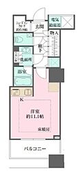ザ・パークハウス西新宿タワー60 ワンルームの間取図画像