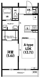 リブリ・Pualani 1LDKの間取図画像