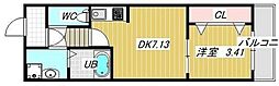 Belle terrace 1DKの間取図画像