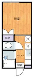 サルーンハイツ四谷 1Kの間取図画像