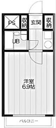 パレ・ドール文京第2 1Kの間取図画像
