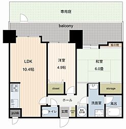 ライオンズマンション浦和大門 2LDKの間取図画像