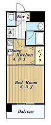 ヴィクトリア多摩センター 1DKの間取図画像