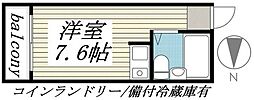 JPアパートメント飯能 ワンルームの間取図画像