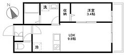 ステラACE 1LDKの間取図画像