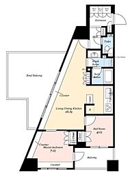 GREENPARK文京千石 2LDKの間取図画像
