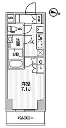 COMFORIALIV千住 1Kの間取図画像