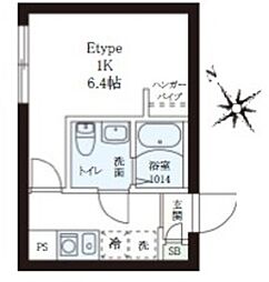 レピュア小石川レジデンスII 1Kの間取図画像
