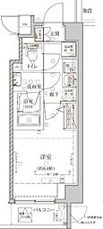 ベルシード横濱大口通 1Kの間取図画像