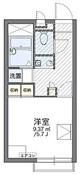 レオパレスローズマリー 1Kの間取図画像