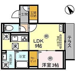 D-Sereno志木幸町 1LDKの間取図画像