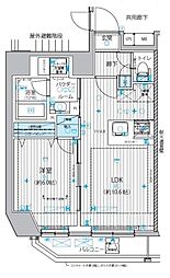 メインステージ入谷3 1LDKの間取図画像