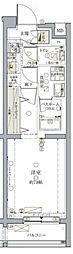 クレヴィスタ三軒茶屋 1Kの間取図画像