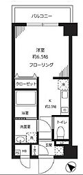 パルメゾン見次公園 1Kの間取図画像