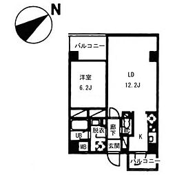 ヴォアラクテ西早稲田 1LDKの間取図画像
