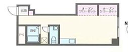 戸田家駒込マンション ワンルームの間取図画像