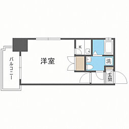 エステート・モア天神倶楽部 1Kの間取図画像
