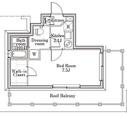 ラクラス学芸大学 1Kの間取図画像