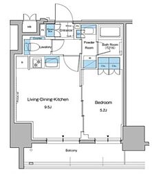 ルフォンプログレ秋葉原マークス 1LDKの間取図画像