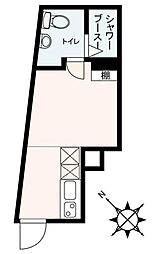 シェレーヴオオツカ 5階ワンルームの間取り
