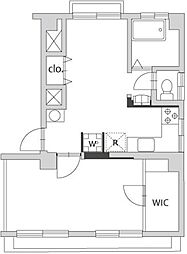 目黒エースマンション 4階1LDKの間取り