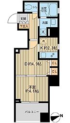 クリオ戸越銀座壱番館 3階1DKの間取り