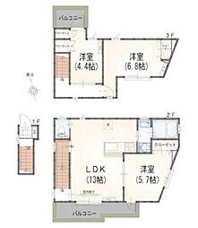 (仮称)サンライズ府中 3LDKの間取図画像