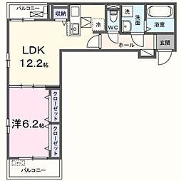 大日町3丁目アパート(028485301) 1LDKの間取図画像