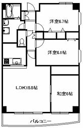 ソアール八千代中央2 3LDKの間取図画像