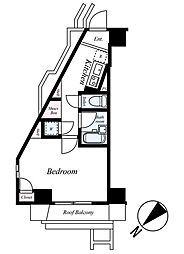 リクエスト上池袋 7階1Kの間取り