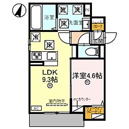 JR和歌山線 和歌山駅 徒歩15分の賃貸アパート 1階1LDKの間取り