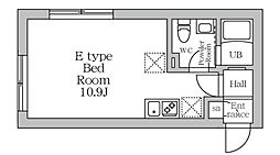 ラヴィエール清澄ガーデンテラス 3階ワンルームの間取り