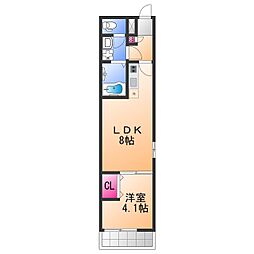 KS NORTH PLASE 1LDKの間取図画像