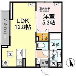 Asset-Court富士見町2丁目 1LDKの間取図画像