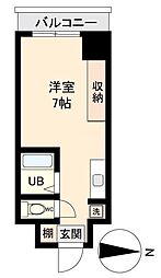 アソルティ東二番丁 ワンルームの間取図画像