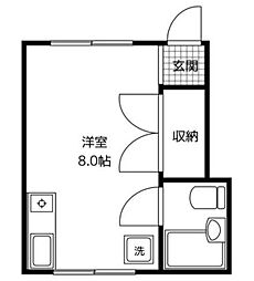 コーポカワシマ ワンルームの間取図画像