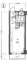 ライオンズマンション太子堂第2 ワンルームの間取図画像