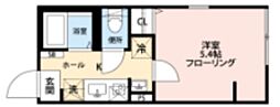 グランクオール久が原 1Kの間取図画像