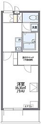 レオパレスアゼリアパーク 1Kの間取図画像
