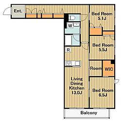 ソルメゾン元橋本 1階3SLDKの間取り