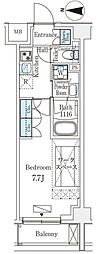 アークマーク新宿西落合 1Kの間取図画像