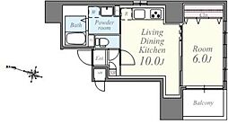 エクセレントワン 3階1LDKの間取り