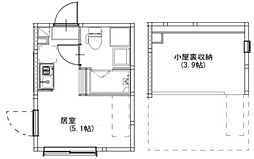 都営新宿線 瑞江駅 徒歩9分の賃貸アパート 1階ワンルームの間取り