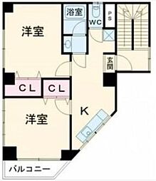 TKビル 2DKの間取図画像