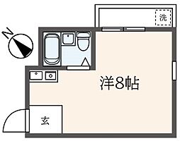 第3サニーコート ワンルームの間取図画像