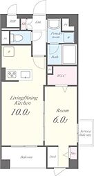 ガーデンコートA西高島平 1階1LDKの間取り