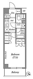 ルクレ西池袋 1Kの間取図画像