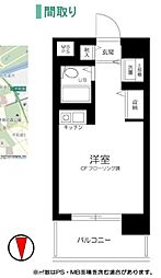 日神パレス平和島 ワンルームの間取図画像