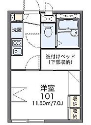 レオパレスレスポワール 1Kの間取図画像